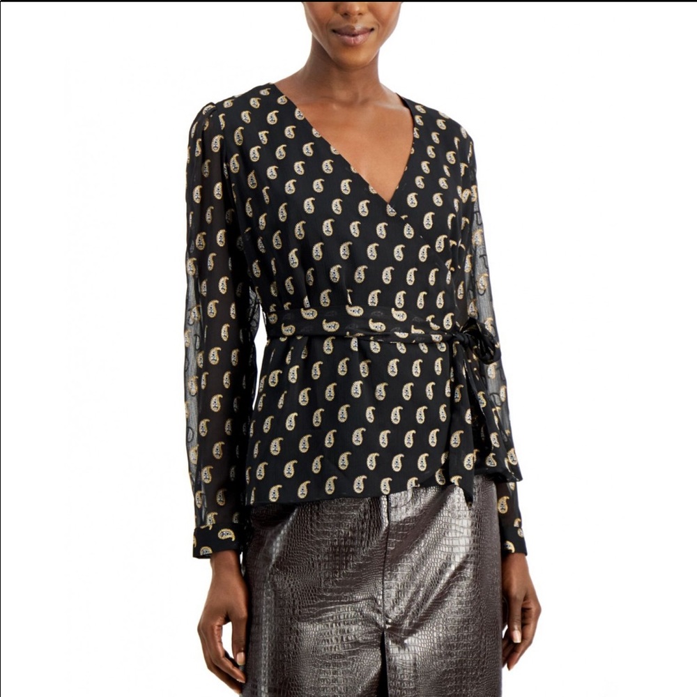 NWT INC International Concepts paisley wrap top